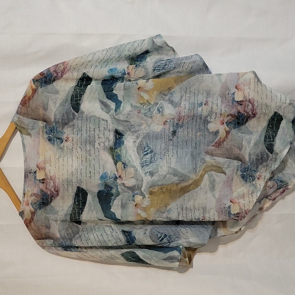 Smash! Watercolor sheer short sleeve blouse Women's one size - Picture 2 of 3